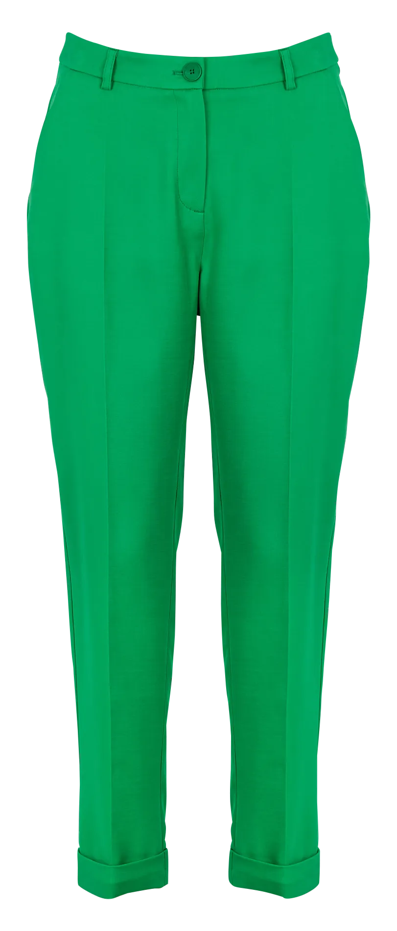 ACOTE Pantalón de pinzas chino con dobladillo en el bajo en verde