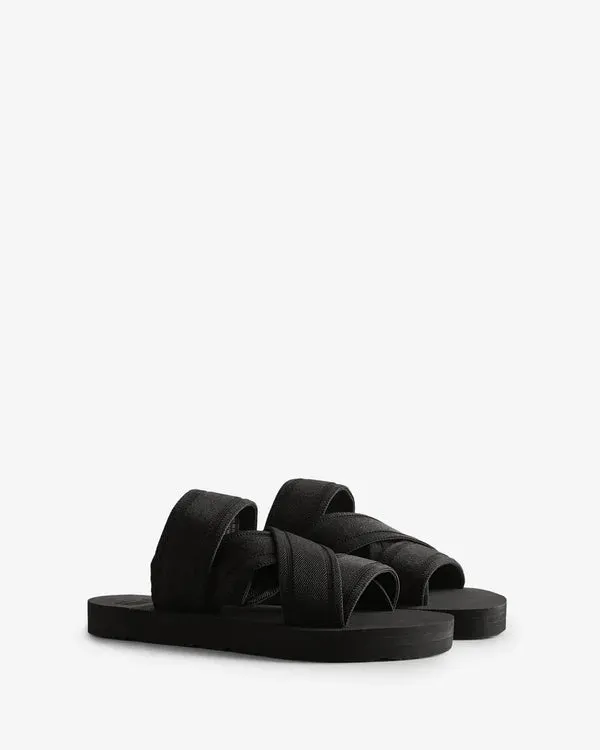 ALTA CALIDAD CHANCLAS HUNTER ELASTIC CROSSOVER LOGO MUJER NEGRAS | 410SBRIFU – CHANCLAS