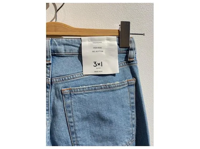 Autre Marque 3X1  pantalones vaqueros.US 26 Algodón Azul 