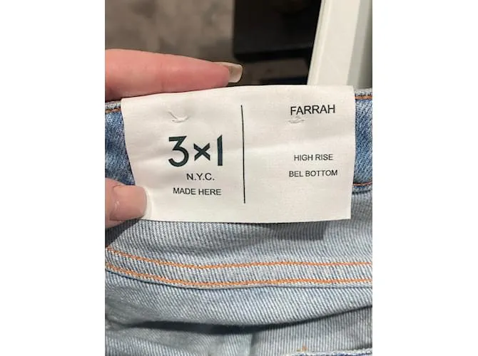 Autre Marque 3X1  pantalones vaqueros.US 26 Algodón Azul 