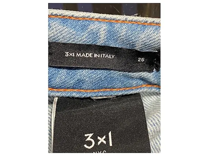 Autre Marque 3X1  pantalones vaqueros.US 26 Algodón Azul 