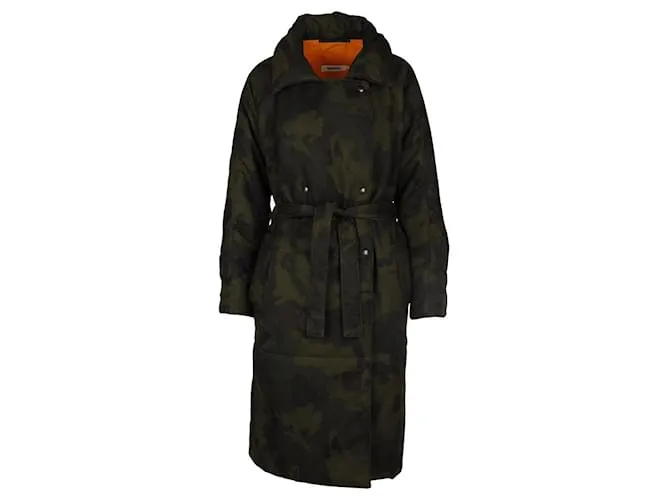 Autre Marque Chaqueta larga con estampado militar Marios Verde 