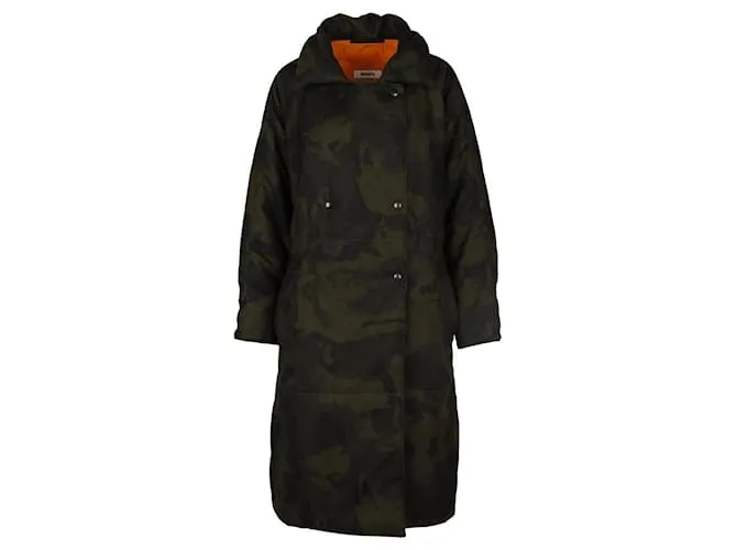 Autre Marque Chaqueta larga con estampado militar Marios Verde 