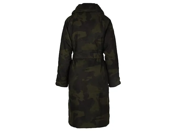 Autre Marque Chaqueta larga con estampado militar Marios Verde 