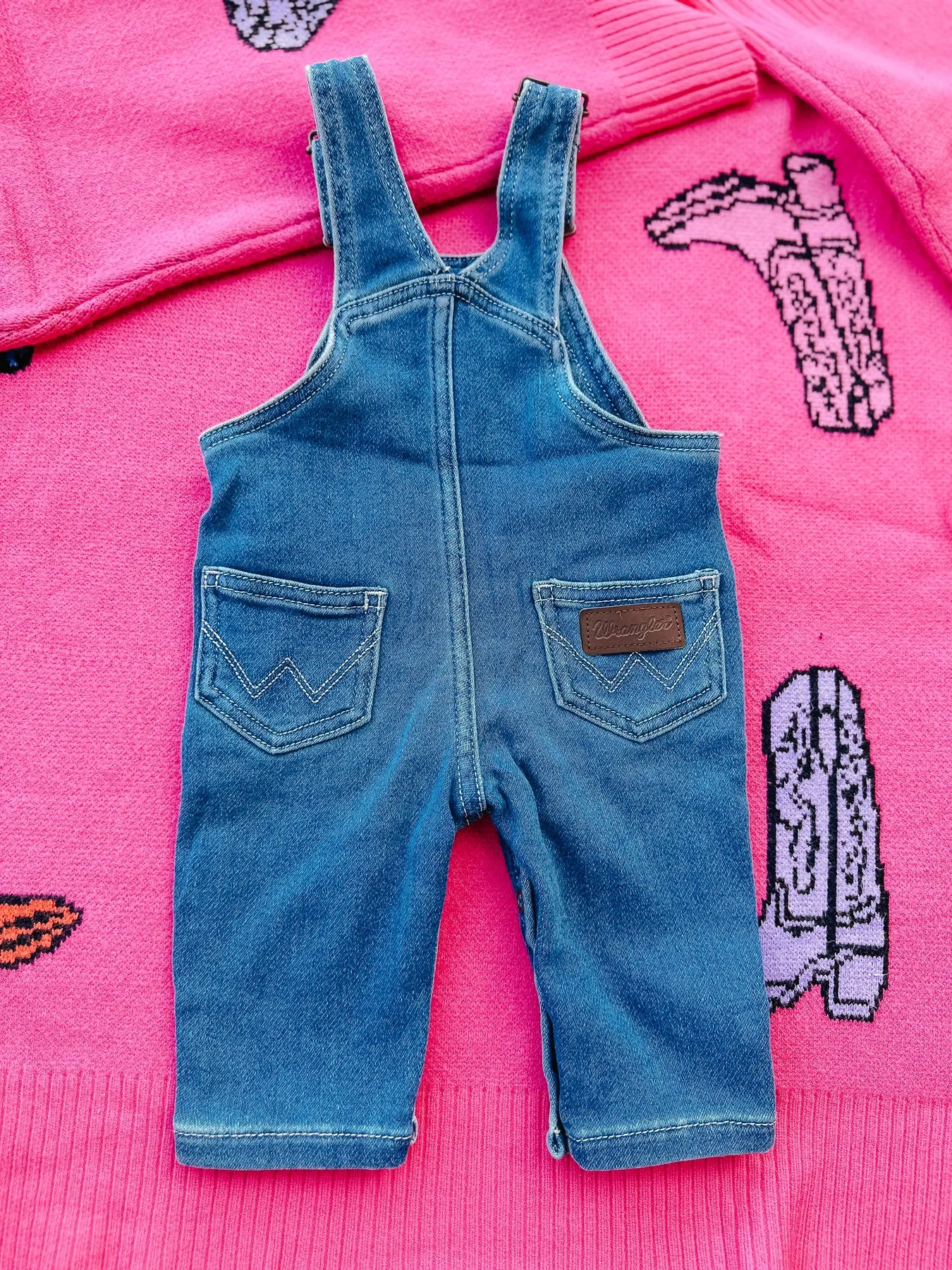 BABY GIRL WRANGLER MYRA LIGHT WASH OVERALLS