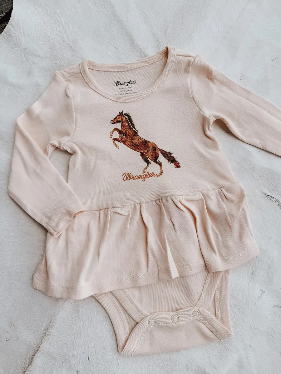 BABY GIRL'S WRANGLER HORSE ONESIE
