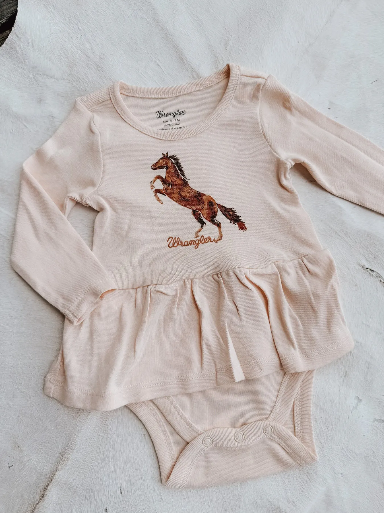 BABY GIRL'S WRANGLER HORSE ONESIE