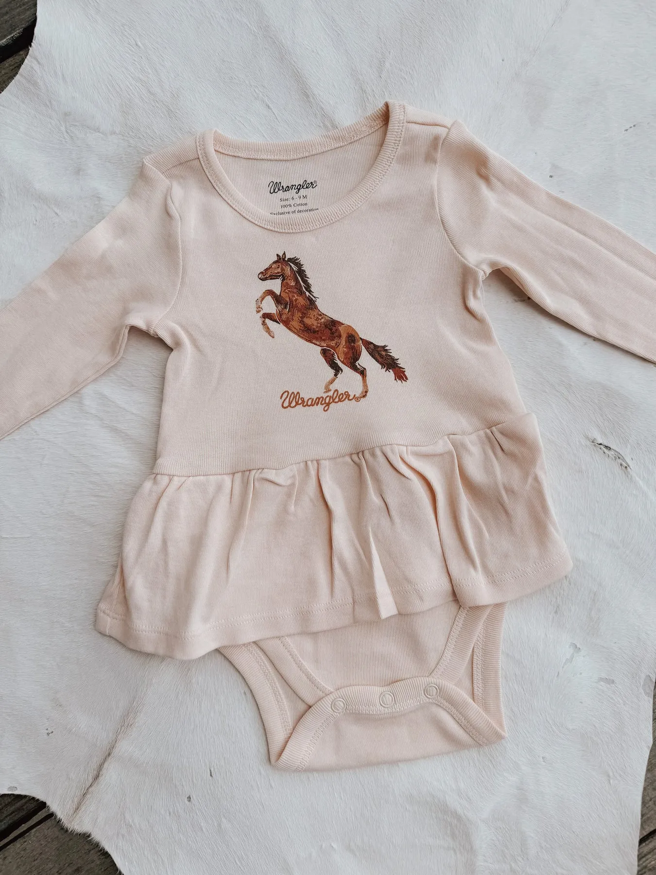 BABY GIRL'S WRANGLER HORSE ONESIE