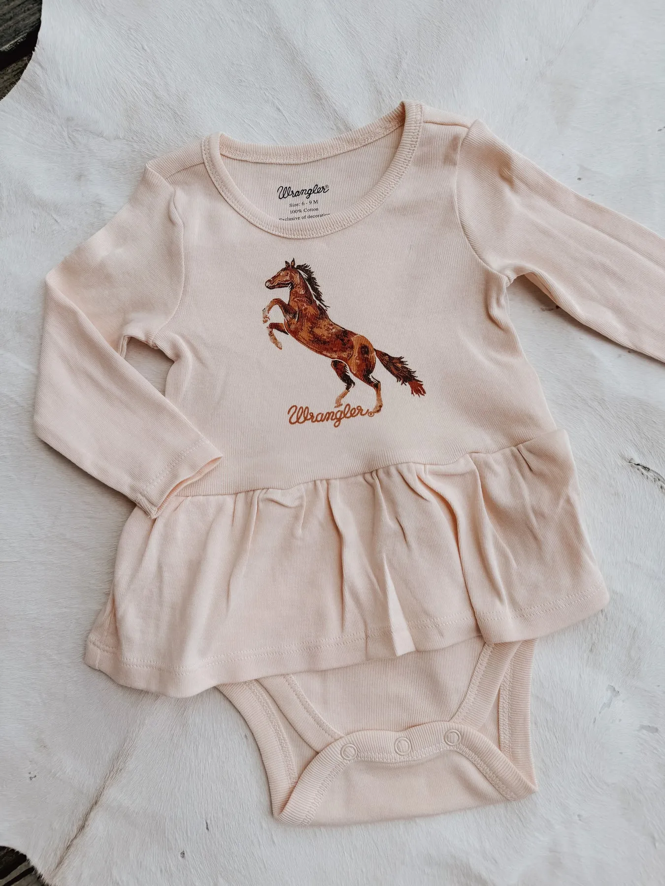 BABY GIRL'S WRANGLER HORSE ONESIE