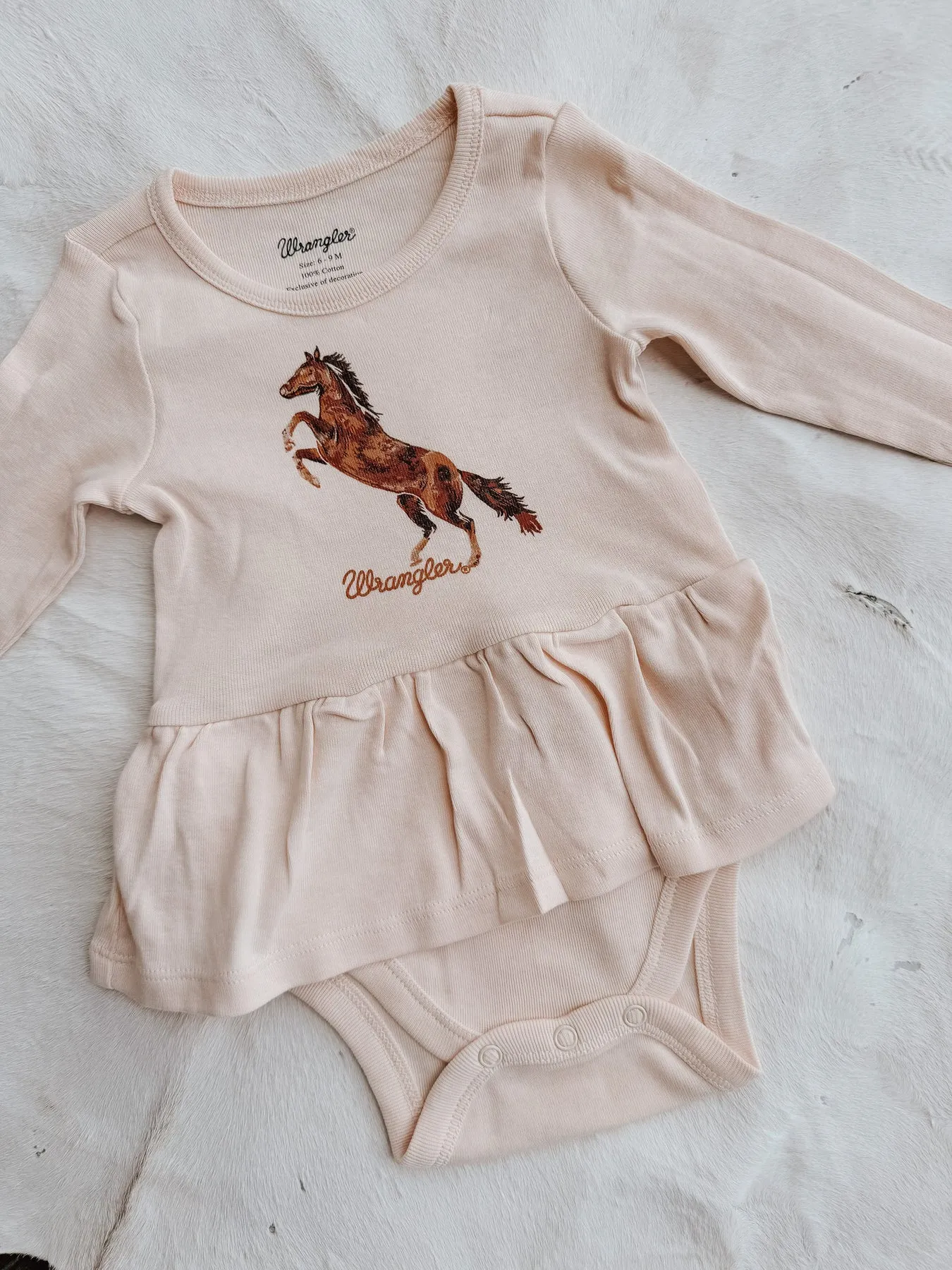BABY GIRL'S WRANGLER HORSE ONESIE