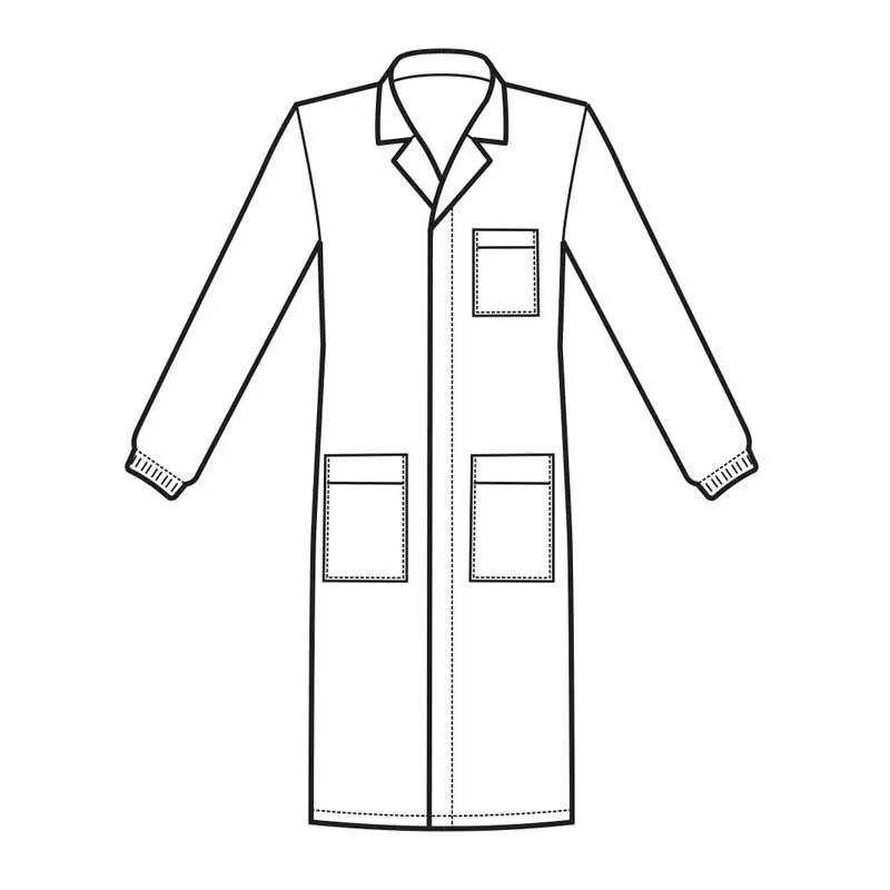 BATA MéDICA CON BOTONES Y TAPETA  ISACCO