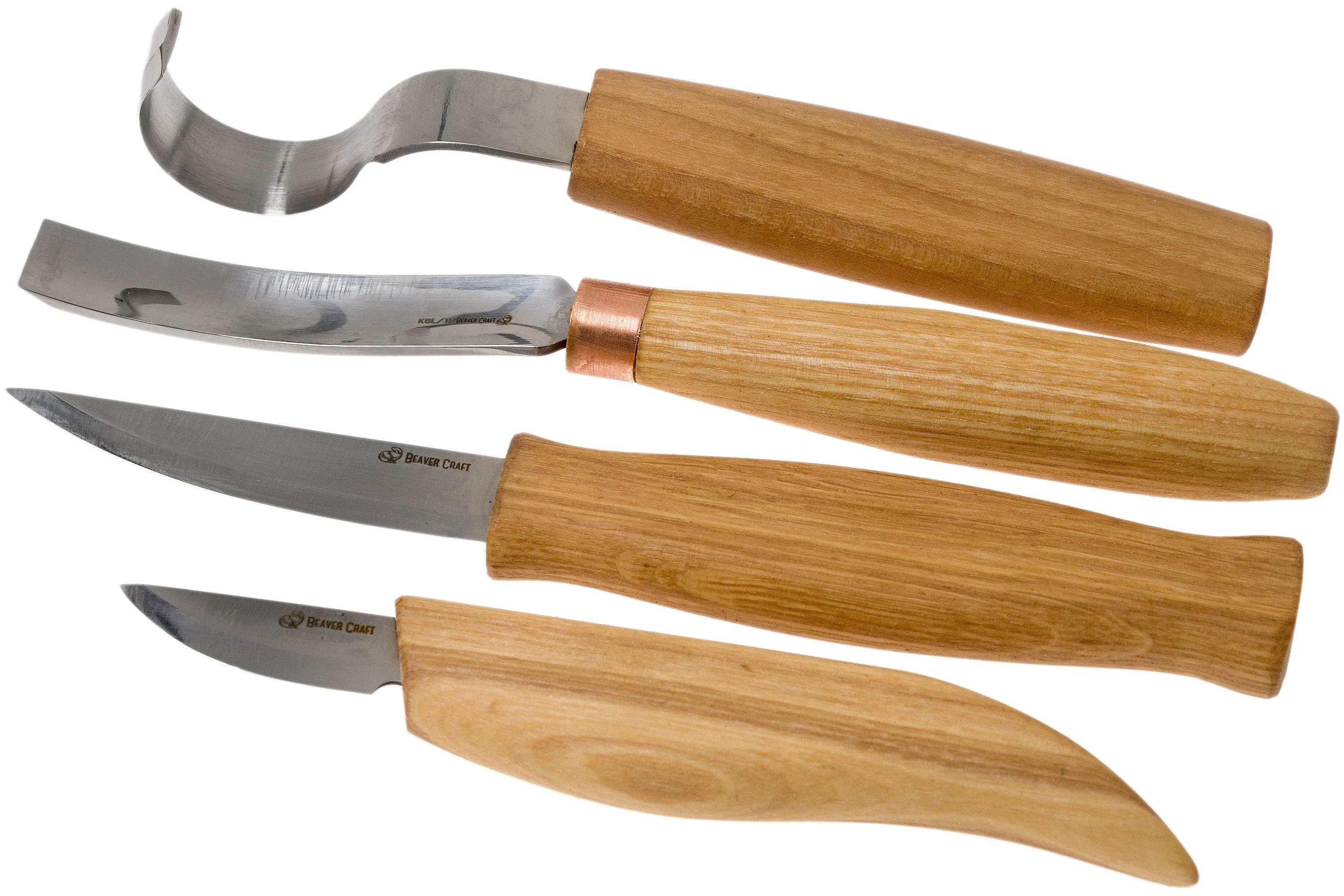 BeaverCraft Professional Spoon and Kuksa Carving Set S43 Libro, juego de tallado de madera con libro de almacenamiento de madera