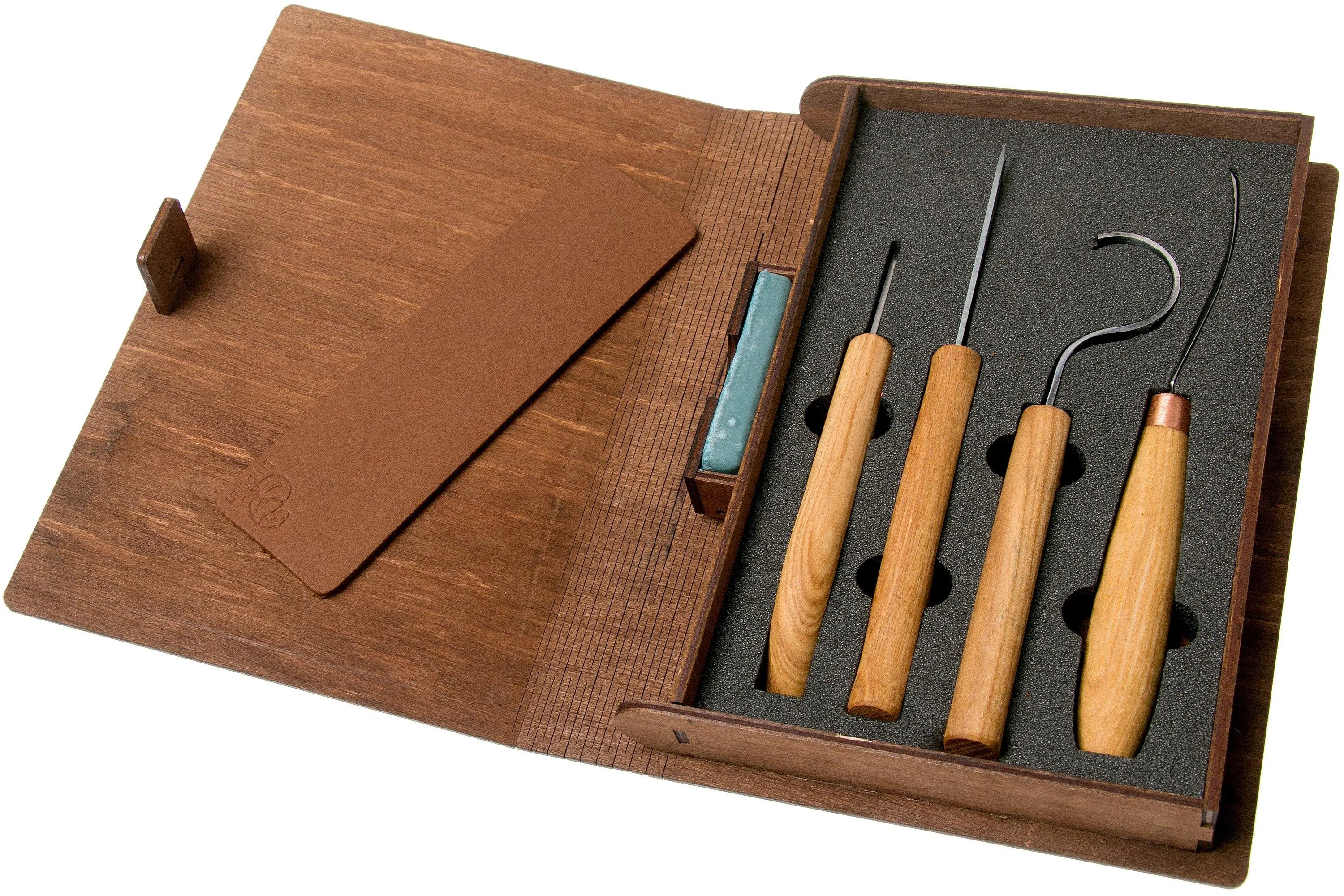 BeaverCraft Professional Spoon and Kuksa Carving Set S43 Libro, juego de tallado de madera con libro de almacenamiento de madera