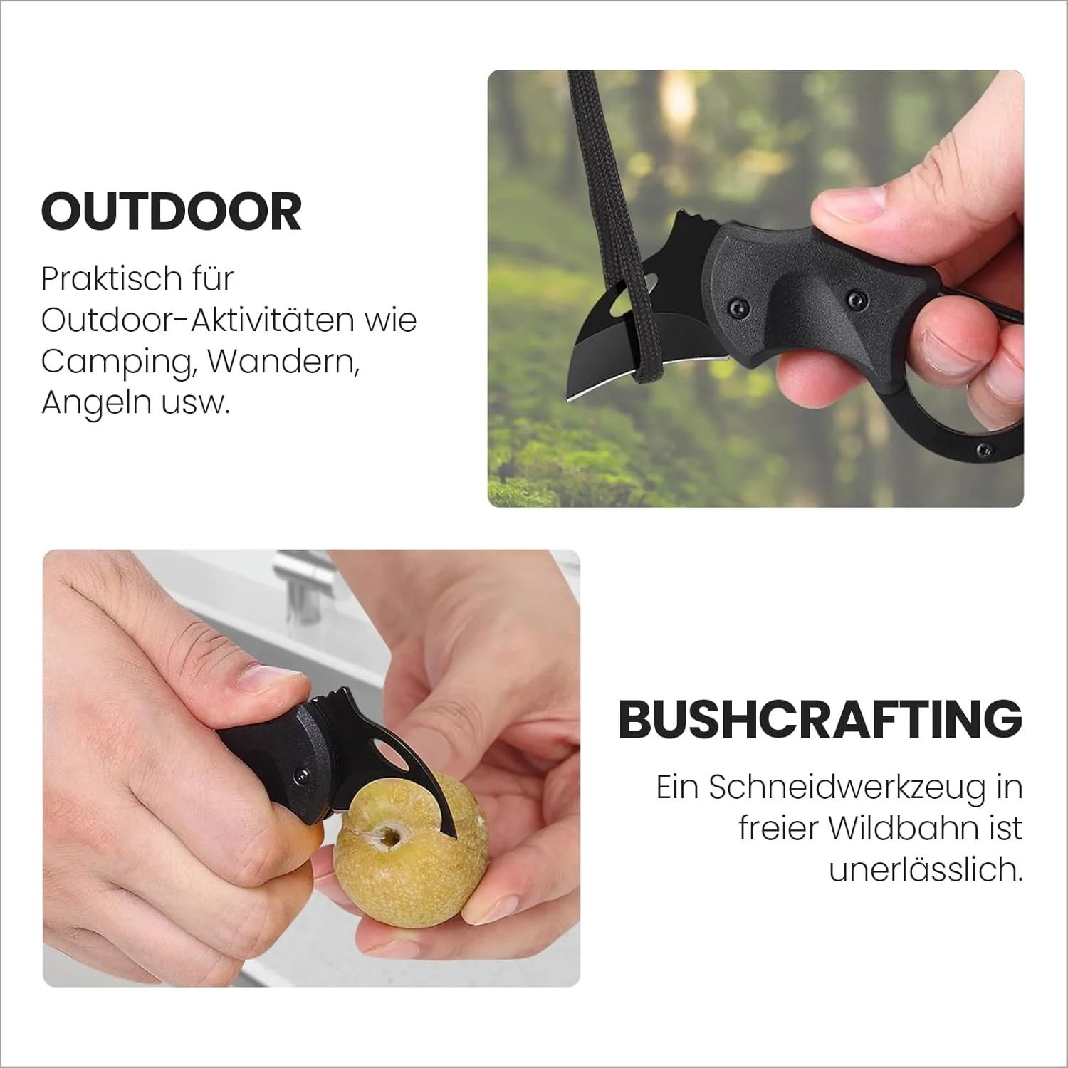 BEEK Llavero Cuchillo Negro  Cuchillo Plegable Pequeño  Regalos para Hombres  Cuchillo EDC Plegable  Mini Cuchillo de Bolsillo  