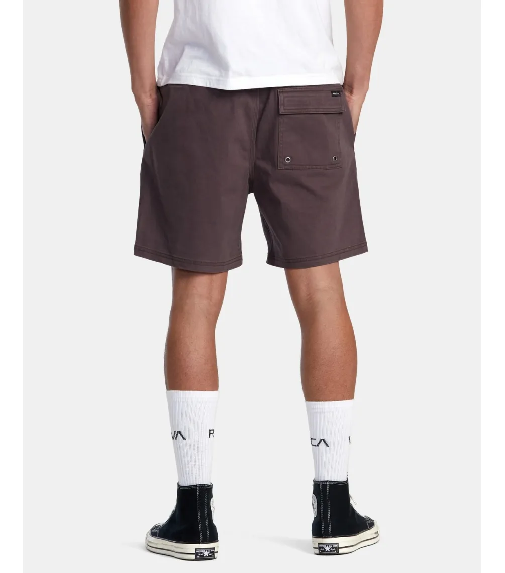 BERMUDA RVCA ESCAPE ELASTIC   WKST CRW0  RAISIN  SOLID