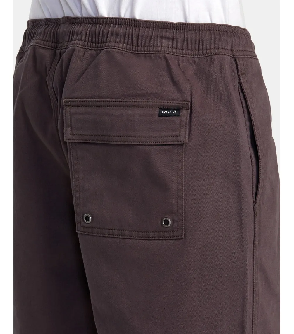 BERMUDA RVCA ESCAPE ELASTIC   WKST CRW0  RAISIN  SOLID