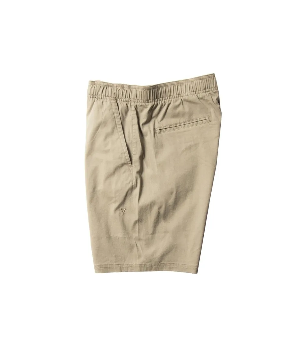 BERMUDA VISSLA NO SEE UMS ECO 18" ELASTIC WALKSHORT  KHAKI