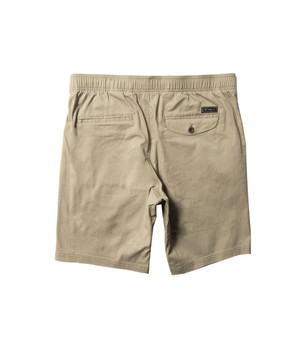 BERMUDA VISSLA NO SEE UMS ECO 18" ELASTIC WALKSHORT  KHAKI