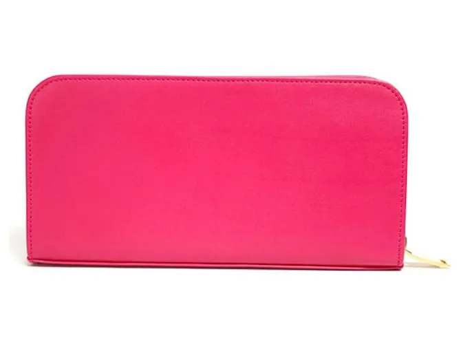 Billetera redonda fucsia Saint Laurent 