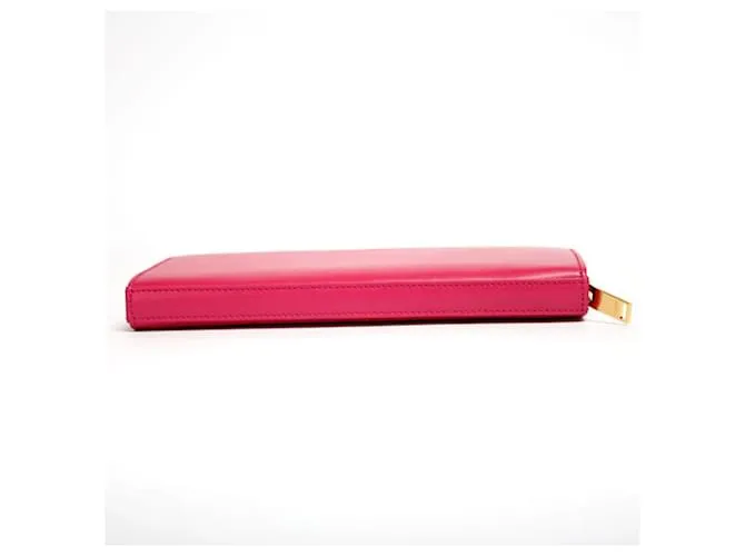 Billetera redonda fucsia Saint Laurent 
