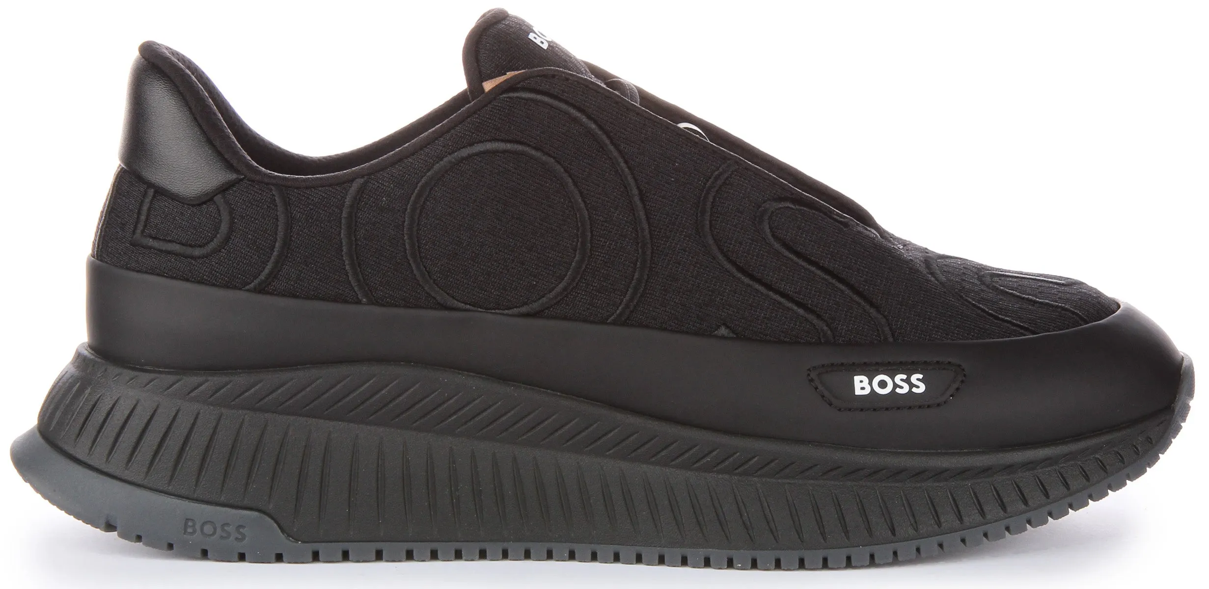Boss HFNE Zapatillas Inteligentes de Textil para Hombres con Cordones de Neopreno, en Negro