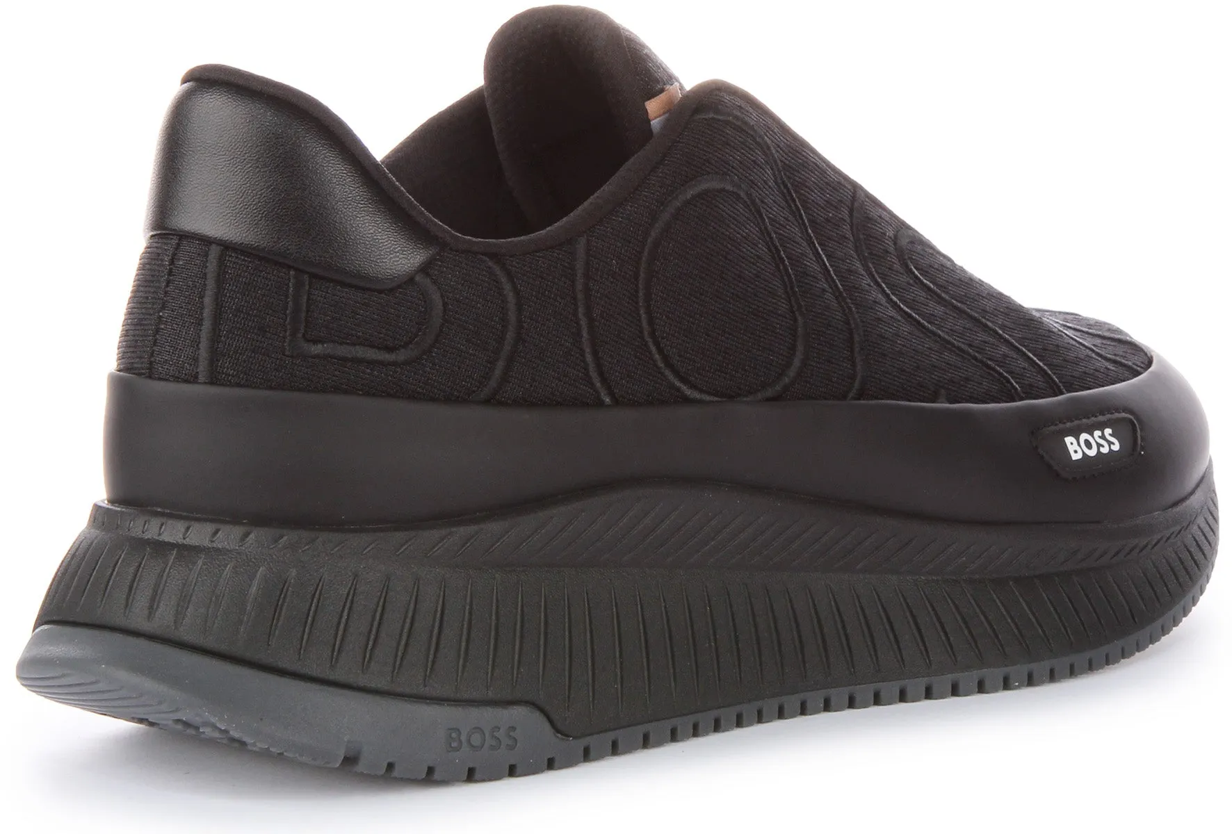 Boss HFNE Zapatillas Inteligentes de Textil para Hombres con Cordones de Neopreno, en Negro