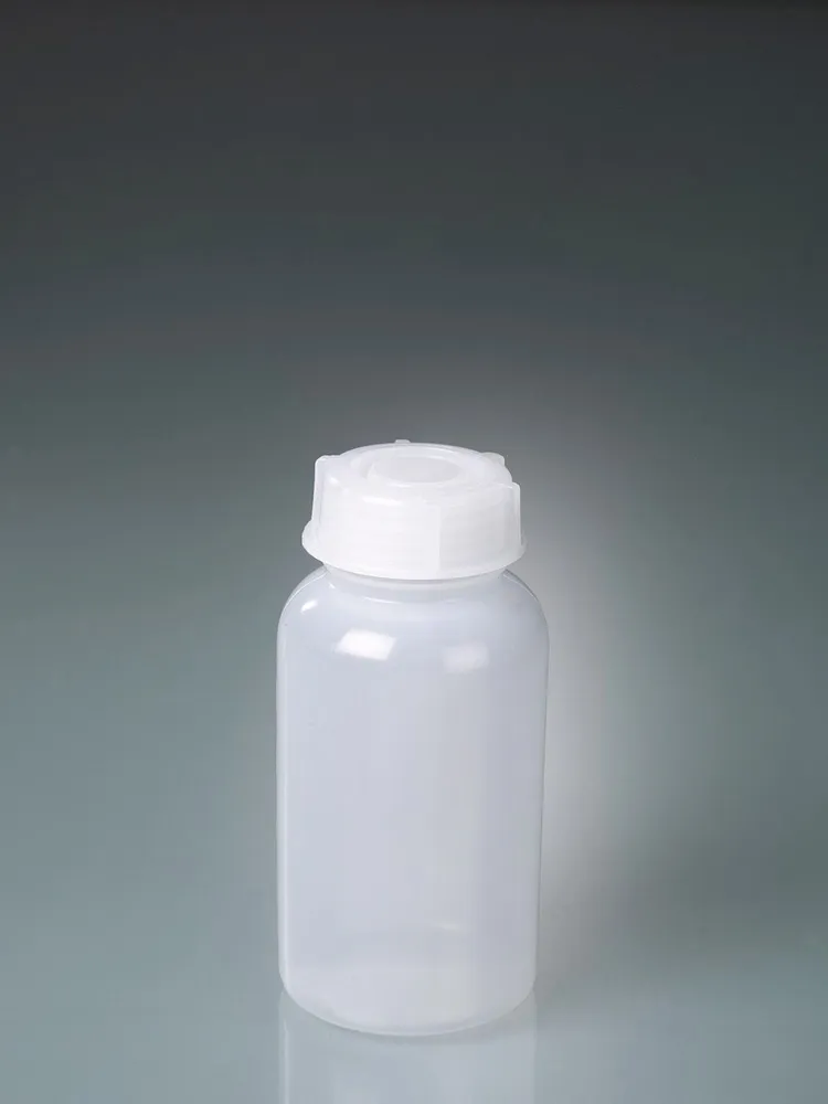 Botella de cuello ancho de PP transparente, 100 ml, pack 96 uds.