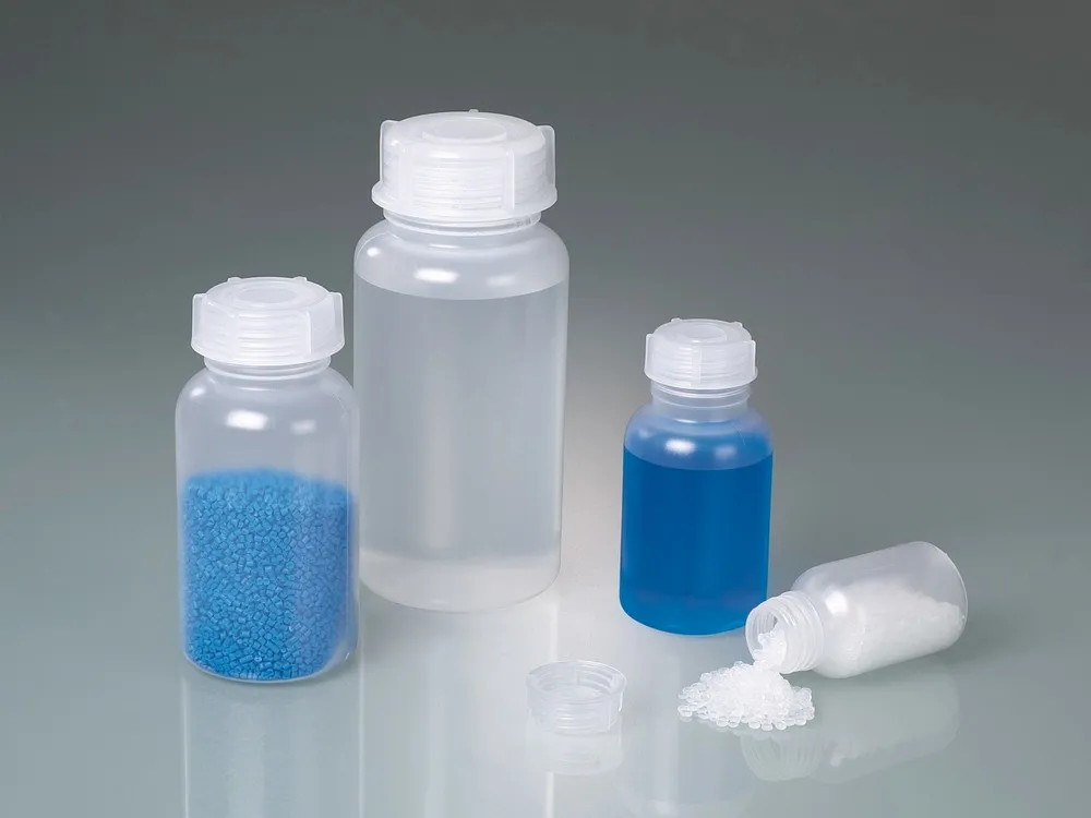 Botella de cuello ancho de PP transparente, 100 ml, pack 96 uds.