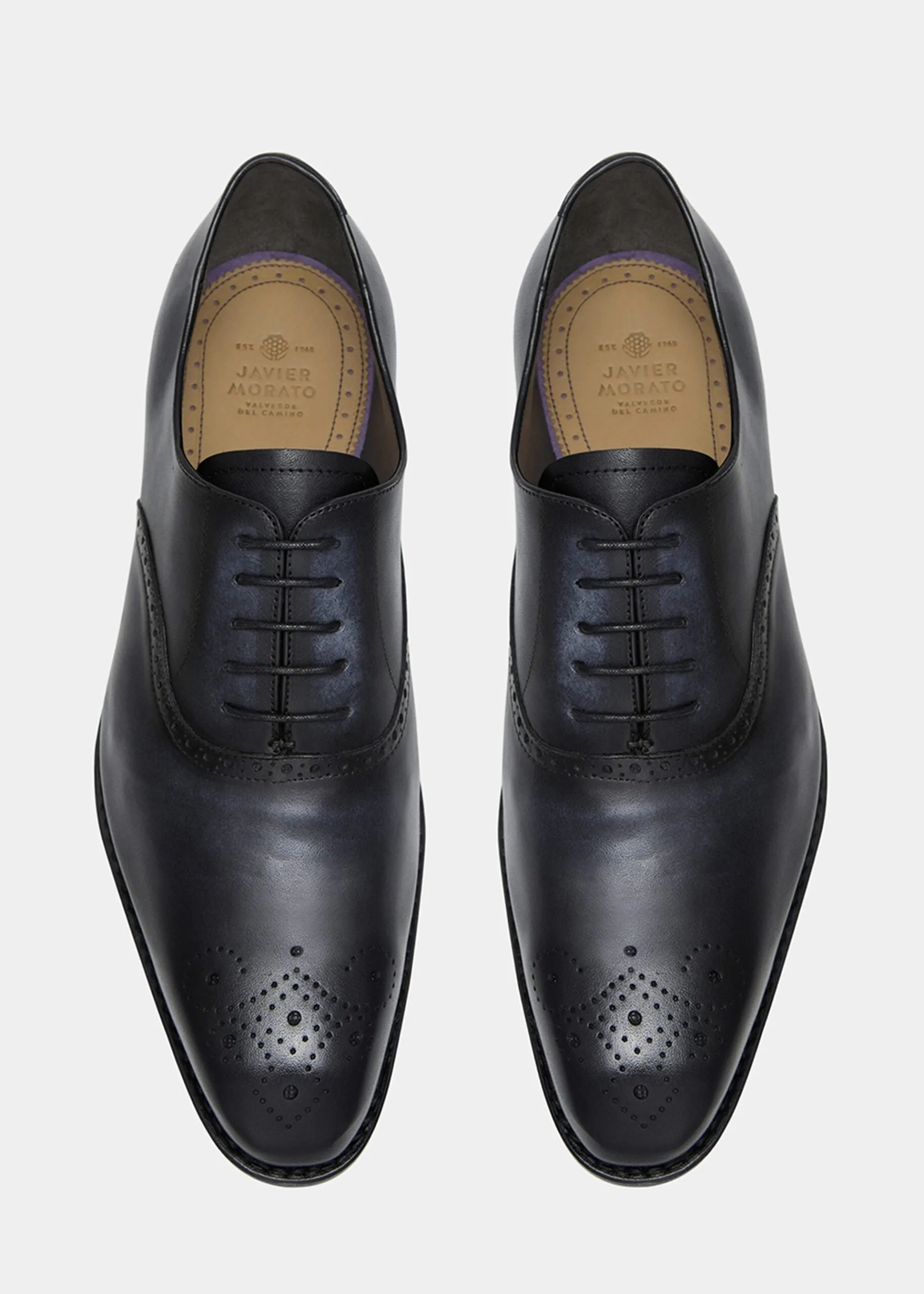 BROGUE PLAIN TOE  PáTINA AZUL
