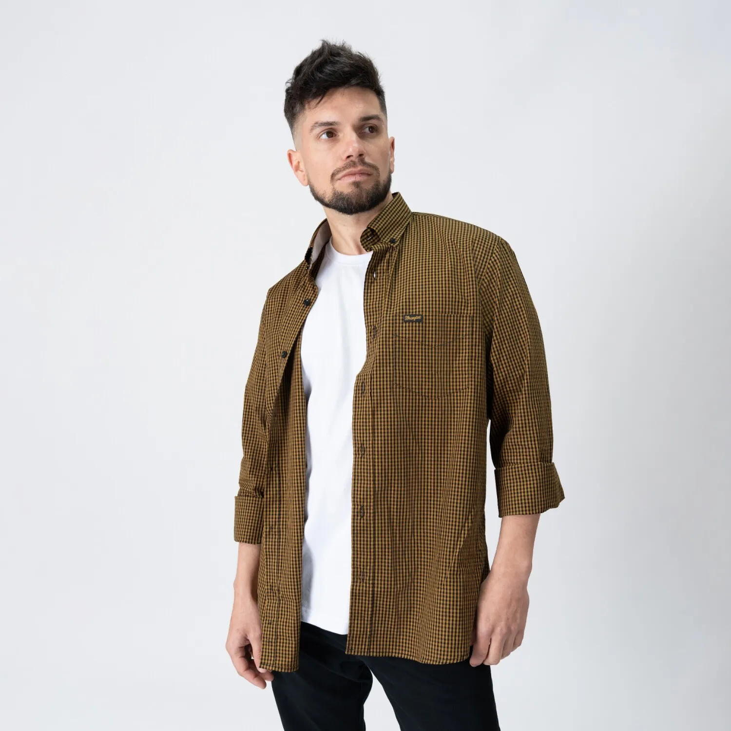 CAMISA WRANGLER DE HOMBRE  PLAID SHIRT  WLS001UR  SIN COLOR