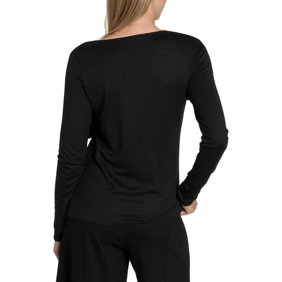 Camiseta de manga larga Giselle negra
