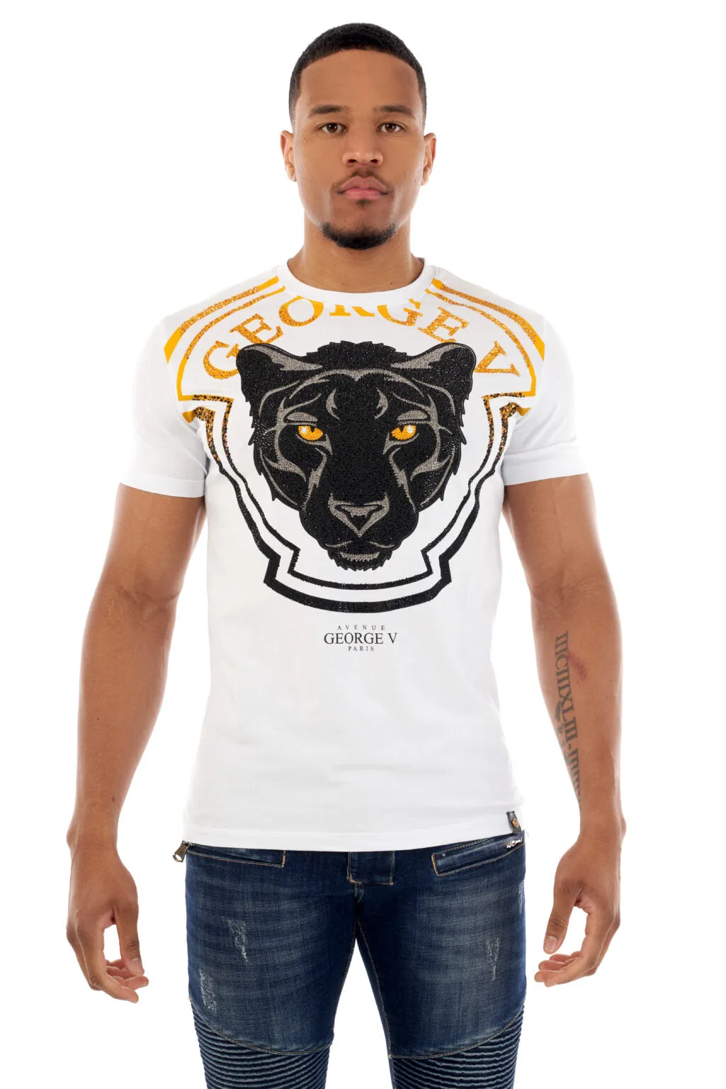 CAMISETA GEORGE V  GV2503 WHITE/GOLD