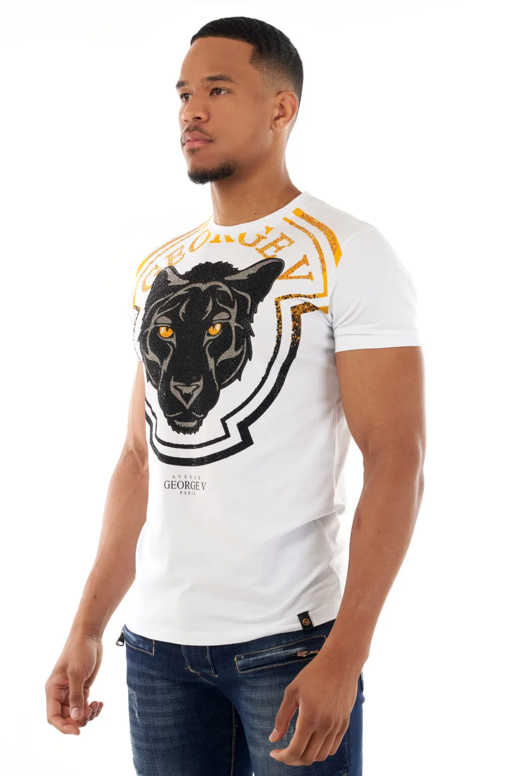 CAMISETA GEORGE V  GV2503 WHITE/GOLD