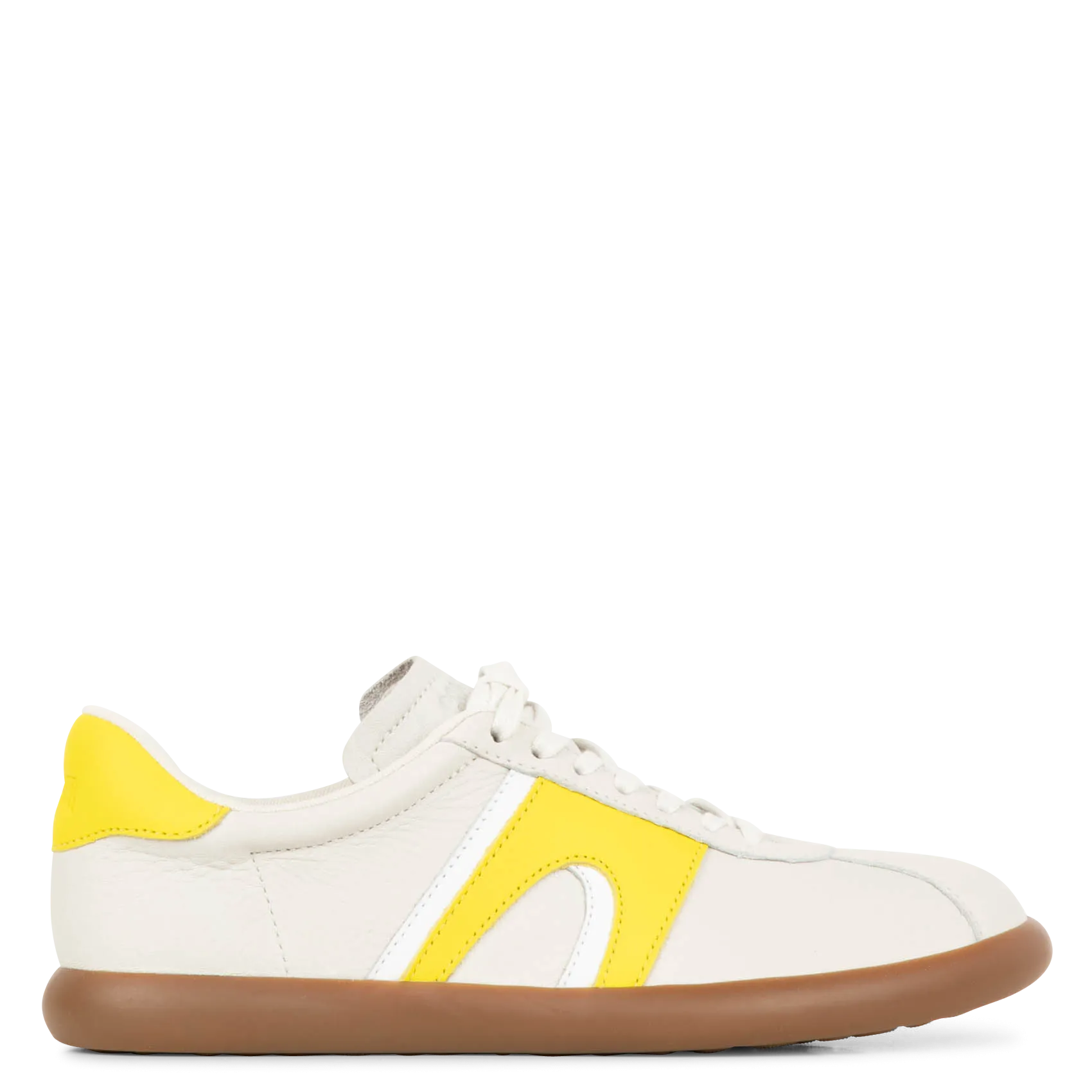 CAMPER PELOTAS  ZAPATILLAS BAJAS DE CUERO ATERCIOPELADO EN BLANCO