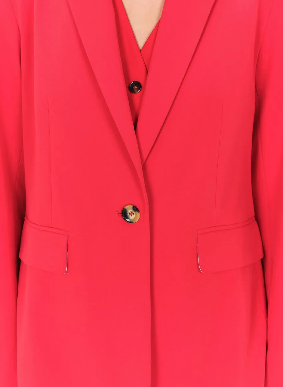 CAROLL VOLGA  CHAQUETA SASTRE RECTA EN ROJO