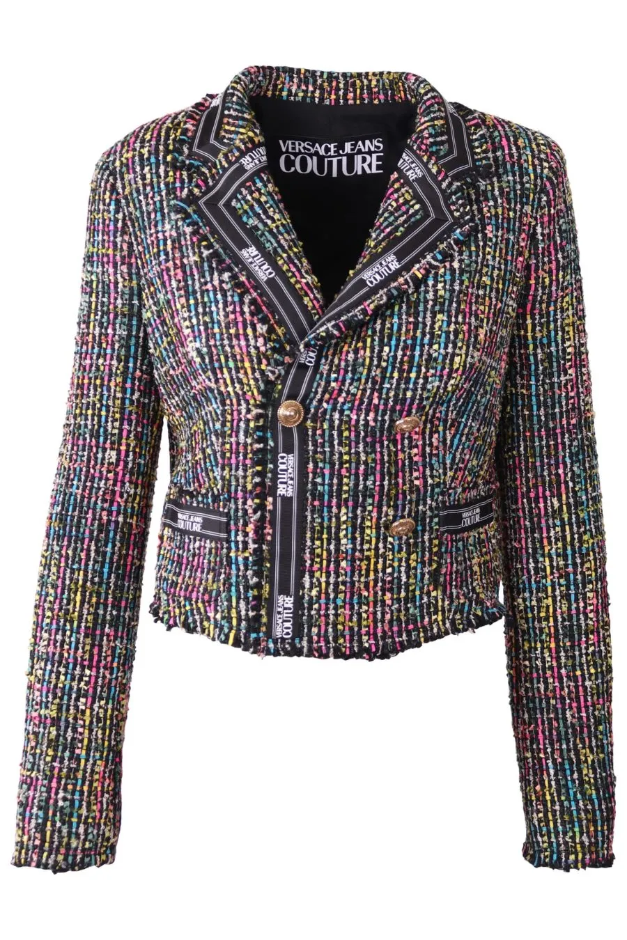 Chaqueta Versace Jeans Couture multicolor de tweed