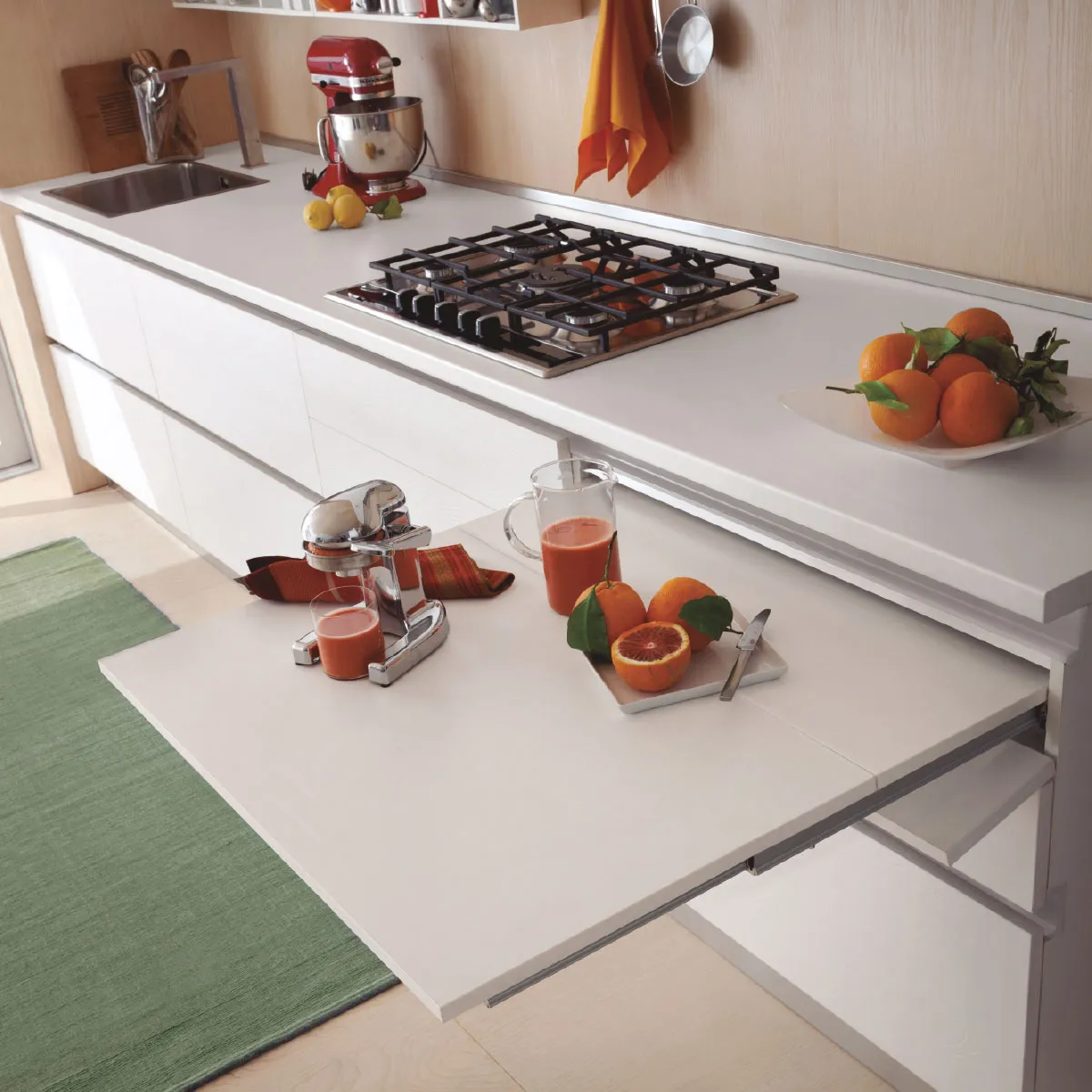 COCKTAIL  GUíA EXTENSIBLE DE 3 CUERPOS AUTOARRASTRE PARA MESA OCULTA