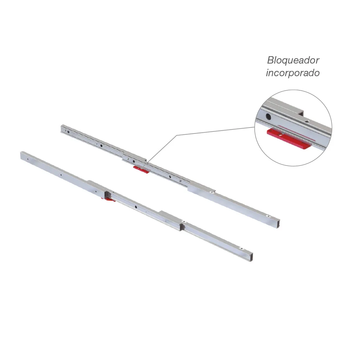 COCKTAIL  GUíA EXTENSIBLE DE 3 CUERPOS AUTOARRASTRE PARA MESA OCULTA