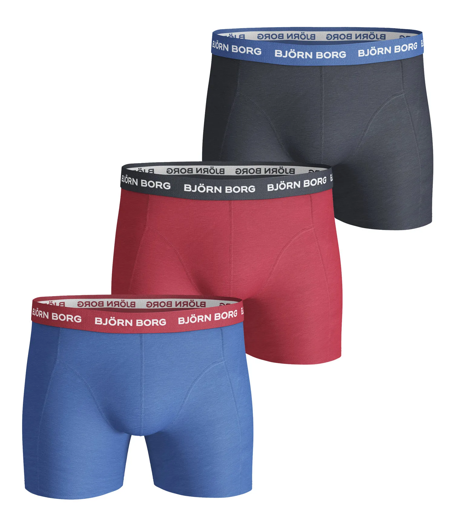CONTRAST ELASTIC COTTON STRETCH BOXER 3PACK3PACK