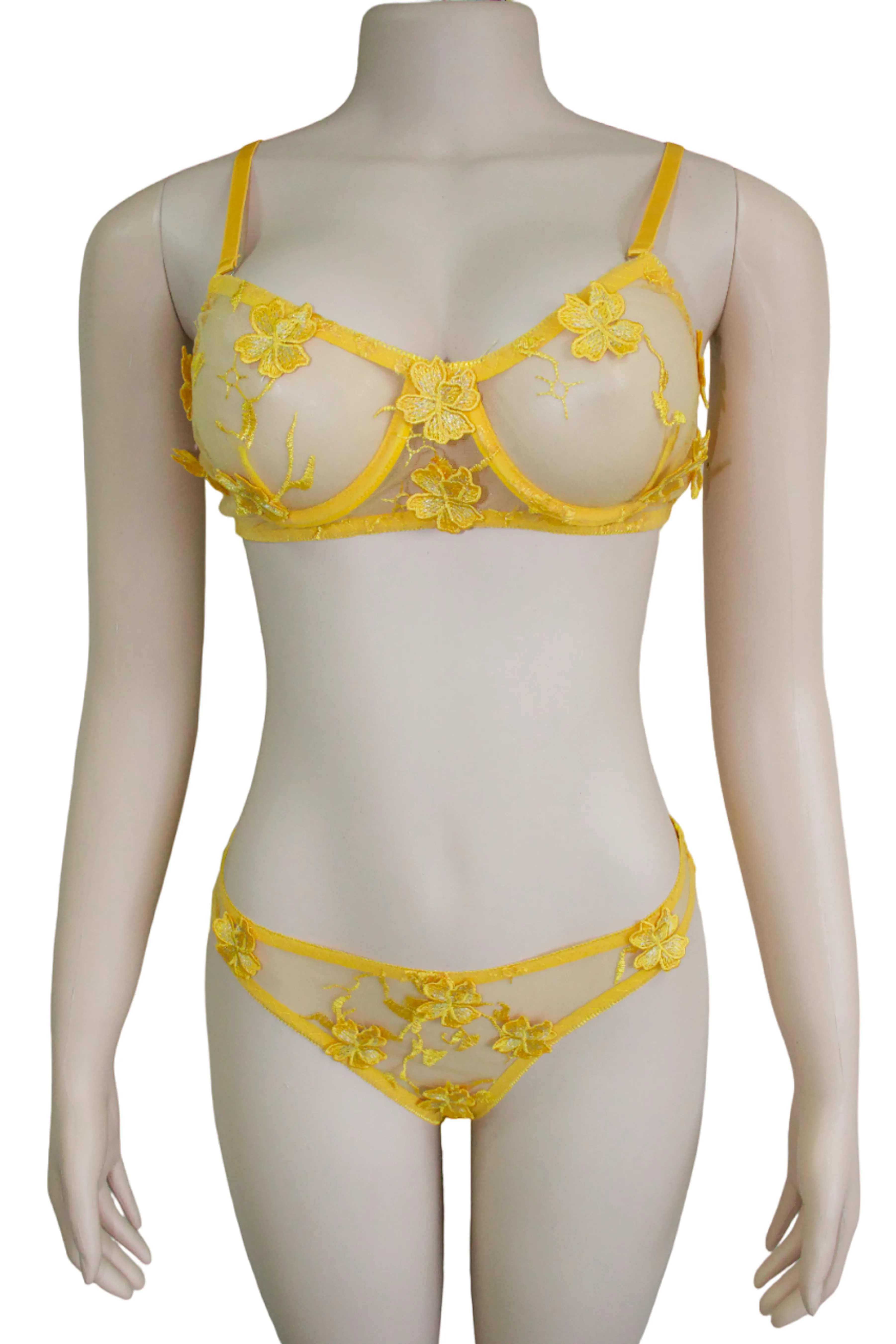 COORDINADO FLORES 3D Y MESH C0140