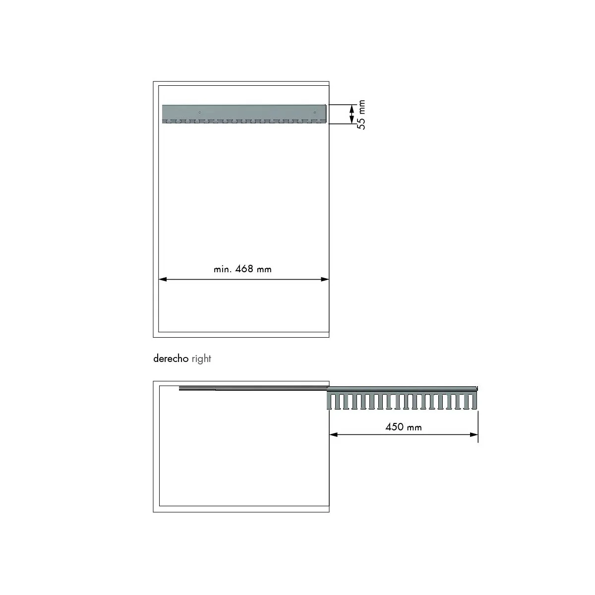 CORBATERO Y CINTURONERO EXTRAíBLE PARA LATERAL DEL MUEBLE  CROMO MATE