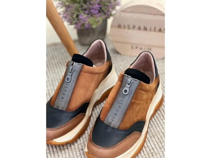 DEPORTIVO ANDES CON SUELA DE VOLUMEN HI222170 HISPANITAS EN COLOR CUERO