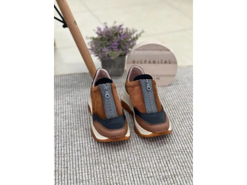 DEPORTIVO ANDES CON SUELA DE VOLUMEN HI222170 HISPANITAS EN COLOR CUERO