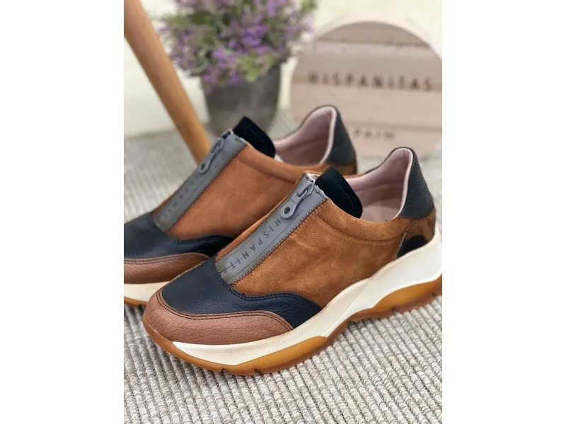 DEPORTIVO ANDES CON SUELA DE VOLUMEN HI222170 HISPANITAS EN COLOR CUERO