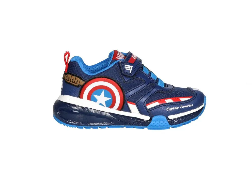 Deportivo Velcro/cordon Elastico Azul/rojo Capitan America Luces