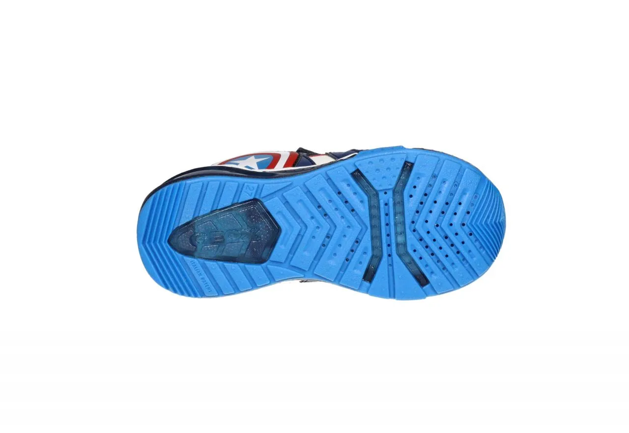 Deportivo Velcro/cordon Elastico Azul/rojo Capitan America Luces
