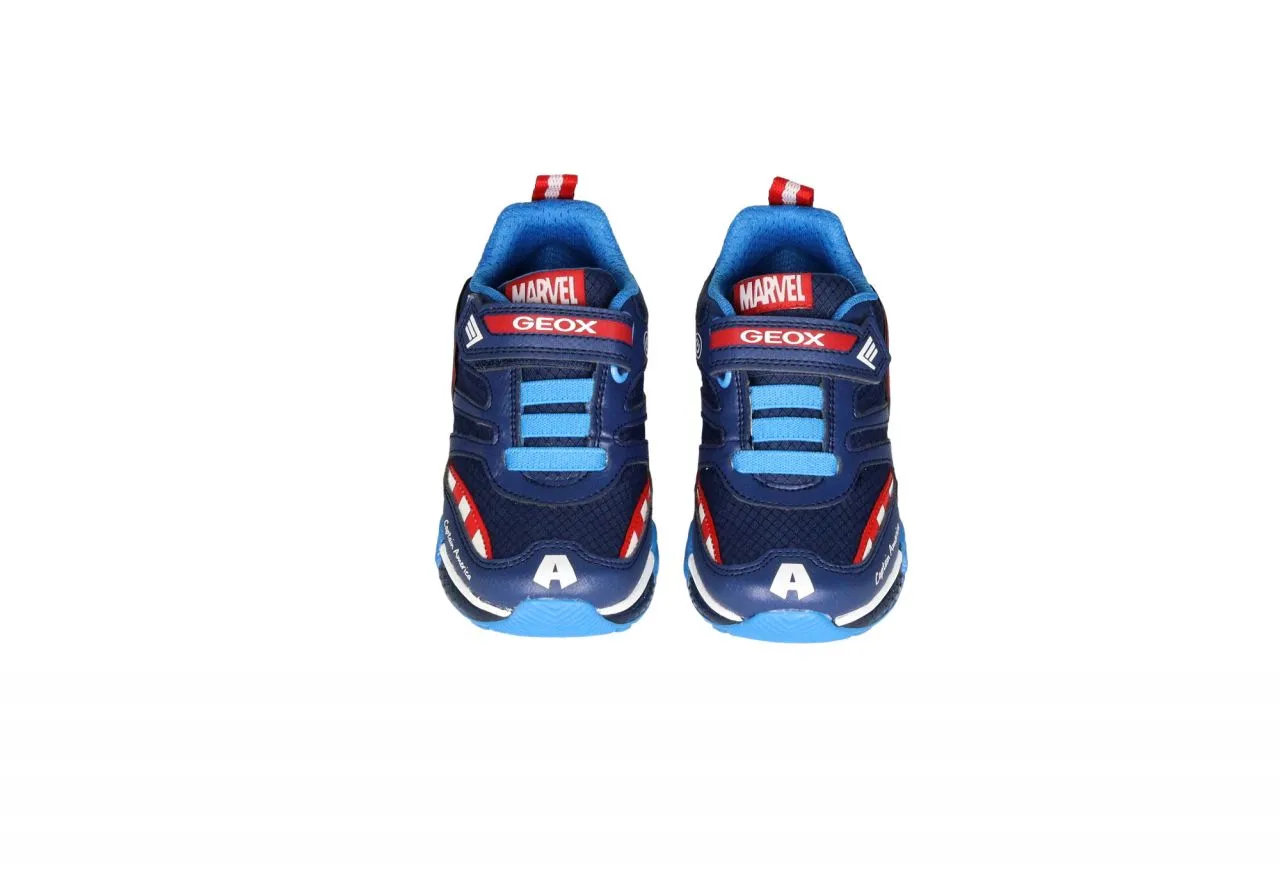 Deportivo Velcro/cordon Elastico Azul/rojo Capitan America Luces