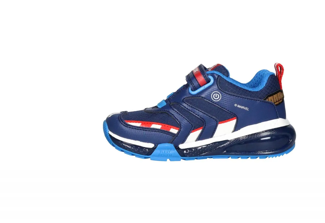 Deportivo Velcro/cordon Elastico Azul/rojo Capitan America Luces