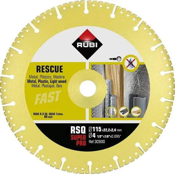 Disco diamante Rescate Vacuum Brazed Rubi