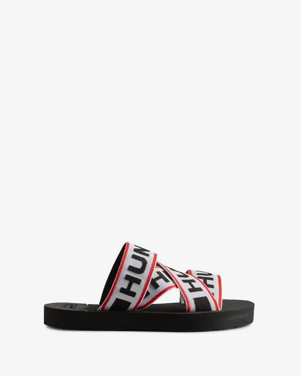 ENVUELTO CHANCLAS HUNTER ELASTIC CROSSOVER LOGO MUJER NEGRAS | 908THEQYK – CHANCLAS